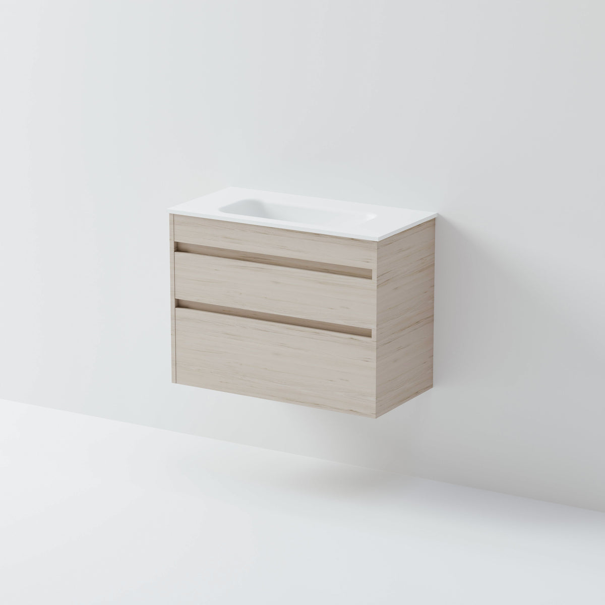 Luxe 750 Slim Wall Hung Vanity |  2 Drawer