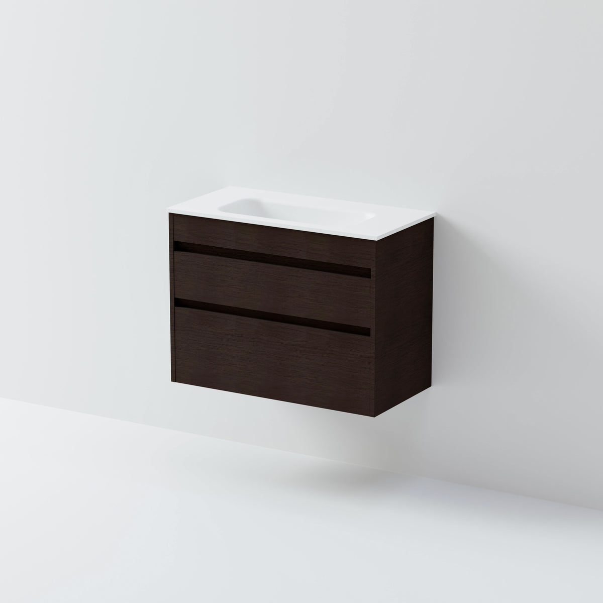 Luxe 750 Slim Wall Hung Vanity |  2 Drawer