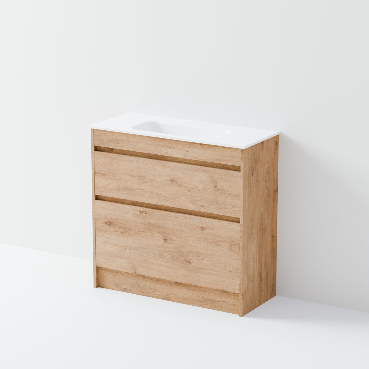 Luxe 900 Slim Floorstanding Vanity | 2 Drawer