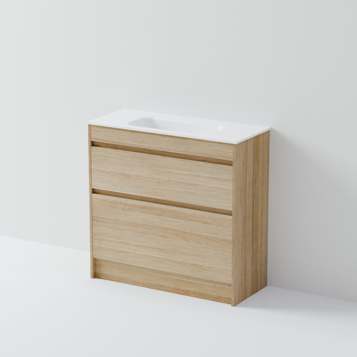 Luxe 900 Slim Floorstanding Vanity | 2 Drawer
