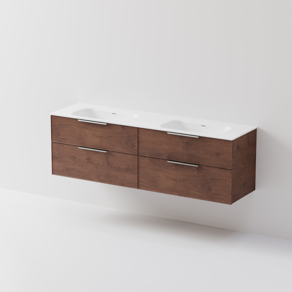 Lineare 1800 wall hung vanity with four drawers and Navarra inset basin