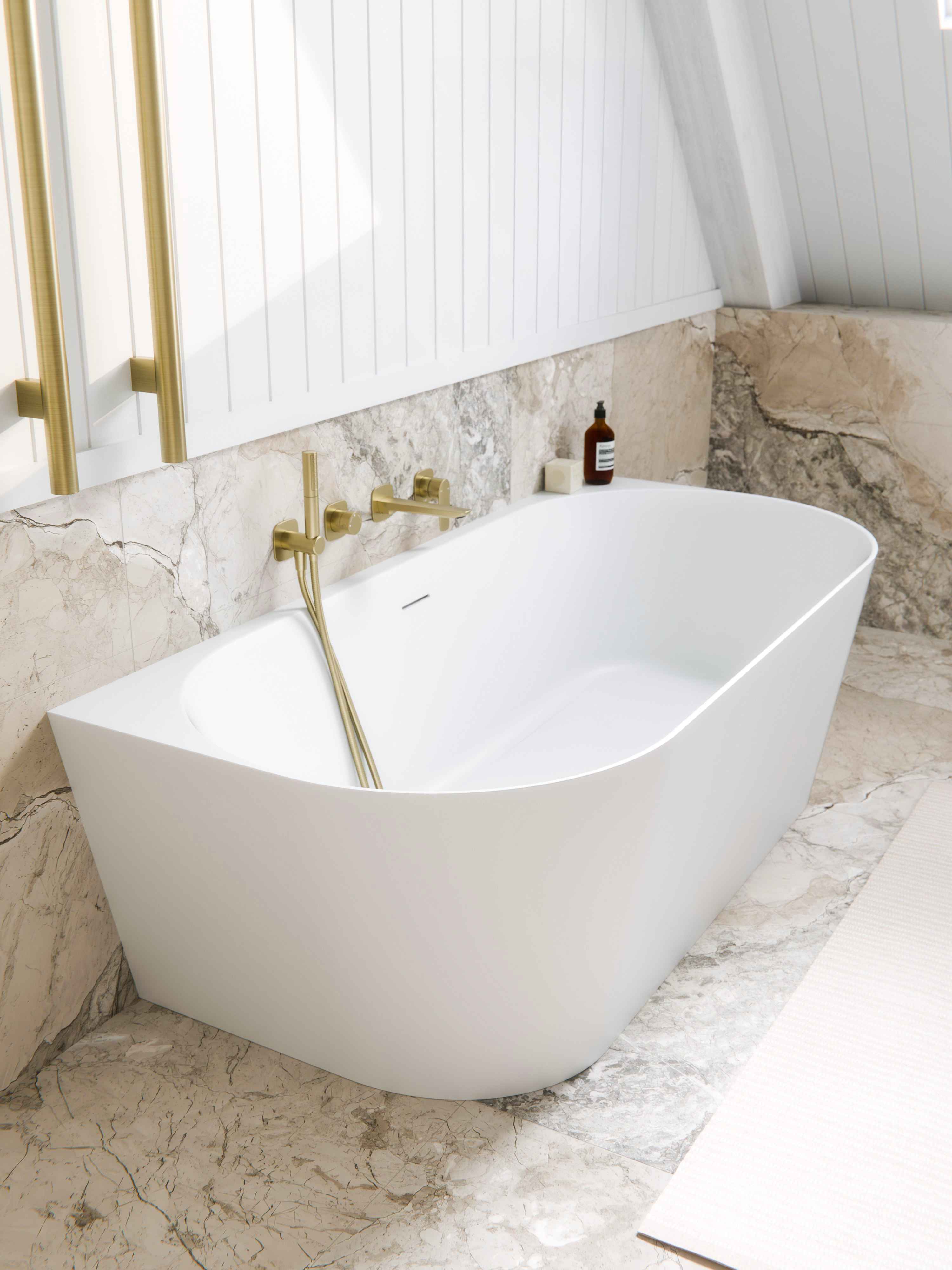 CODE ENDURA LINEARE 1600 ACRYLIC BATH | BACK TO WALL