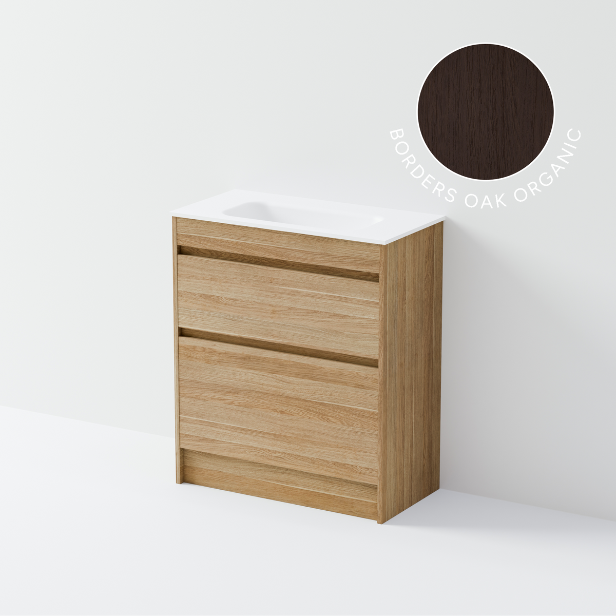Luxe 750 Slim Floorstanding Vanity | 2 Drawer