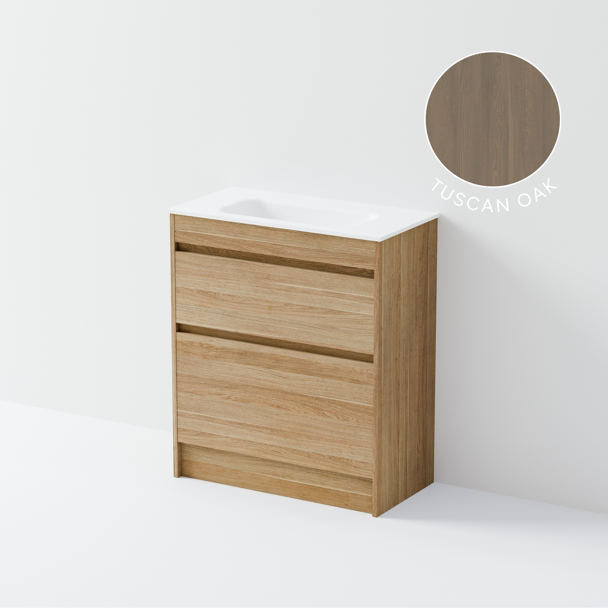 Luxe 750 Slim Floorstanding Vanity | 2 Drawer