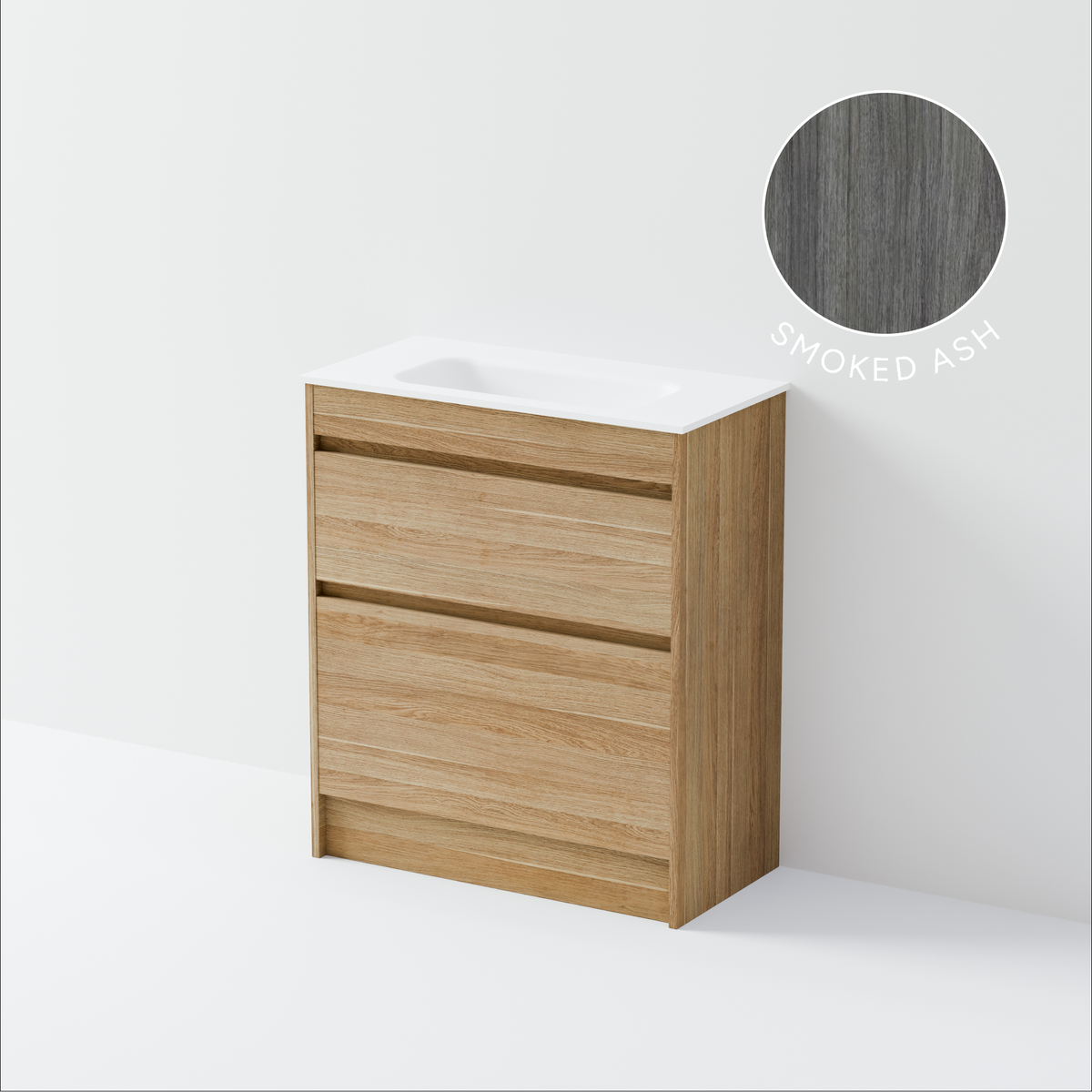 Luxe 750 Slim Floorstanding Vanity | 2 Drawer