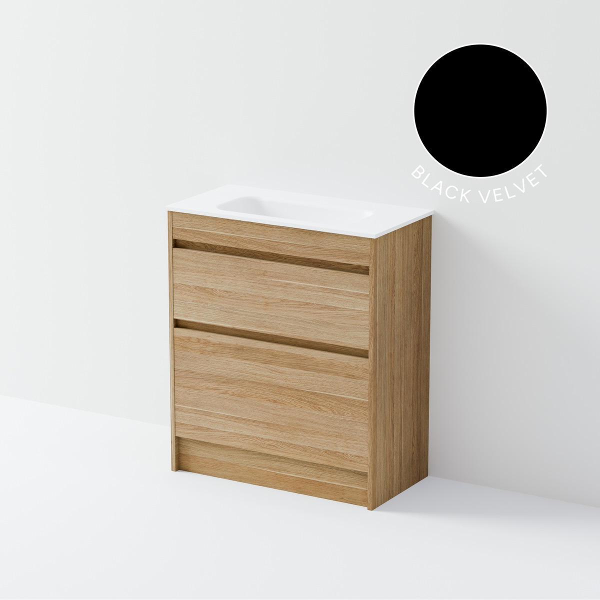 Luxe 750 Slim Floorstanding Vanity | 2 Drawer