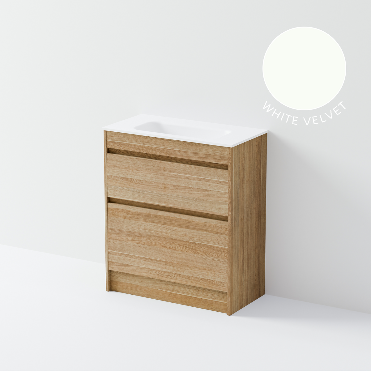 Luxe 750 Slim Floorstanding Vanity | 2 Drawer