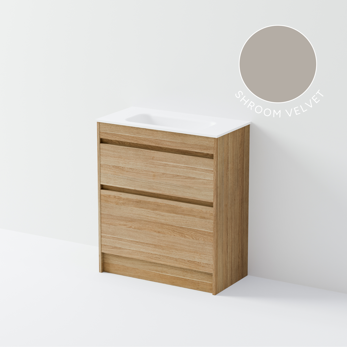 Luxe 750 Slim Floorstanding Vanity | 2 Drawer