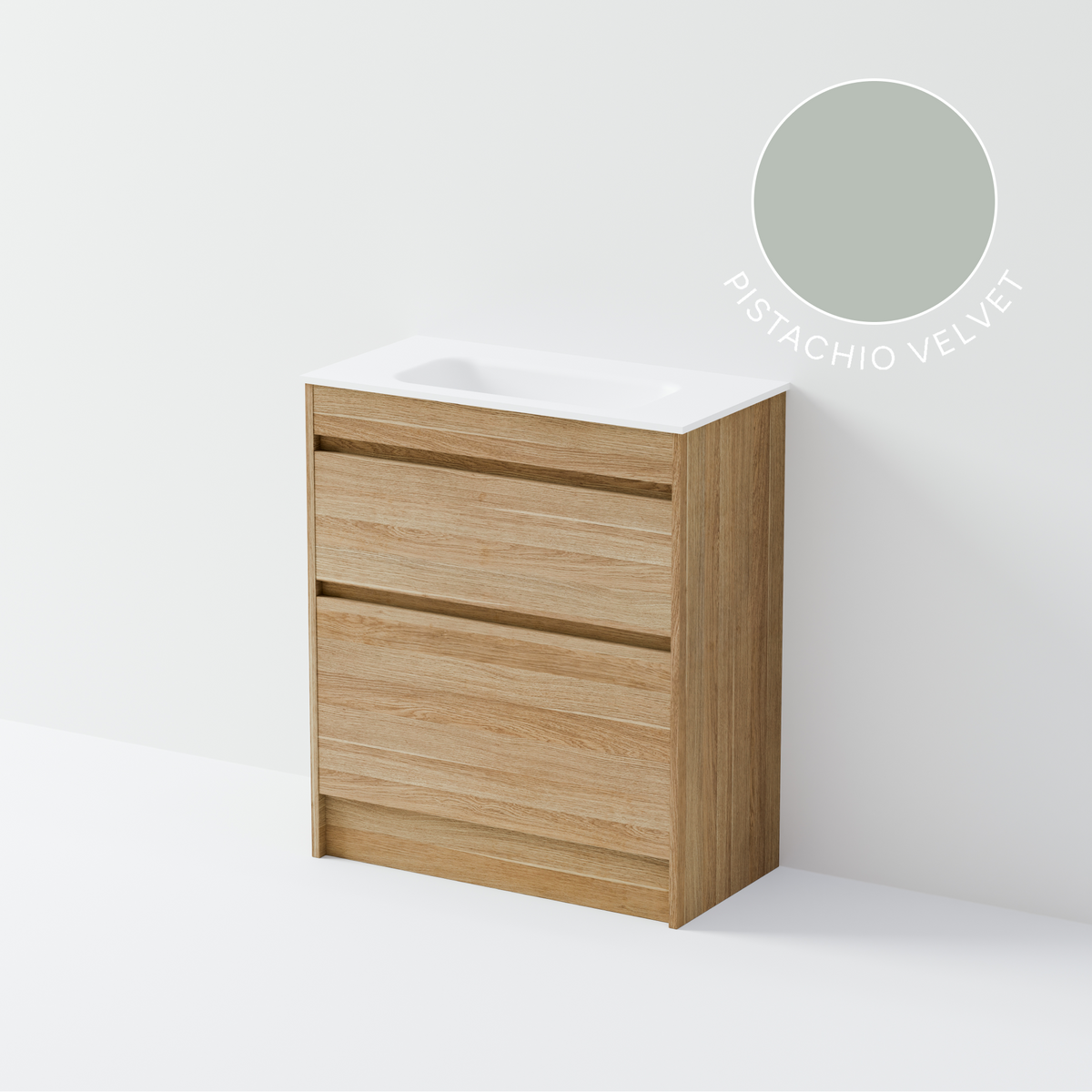 Luxe 750 Slim Floorstanding Vanity | 2 Drawer