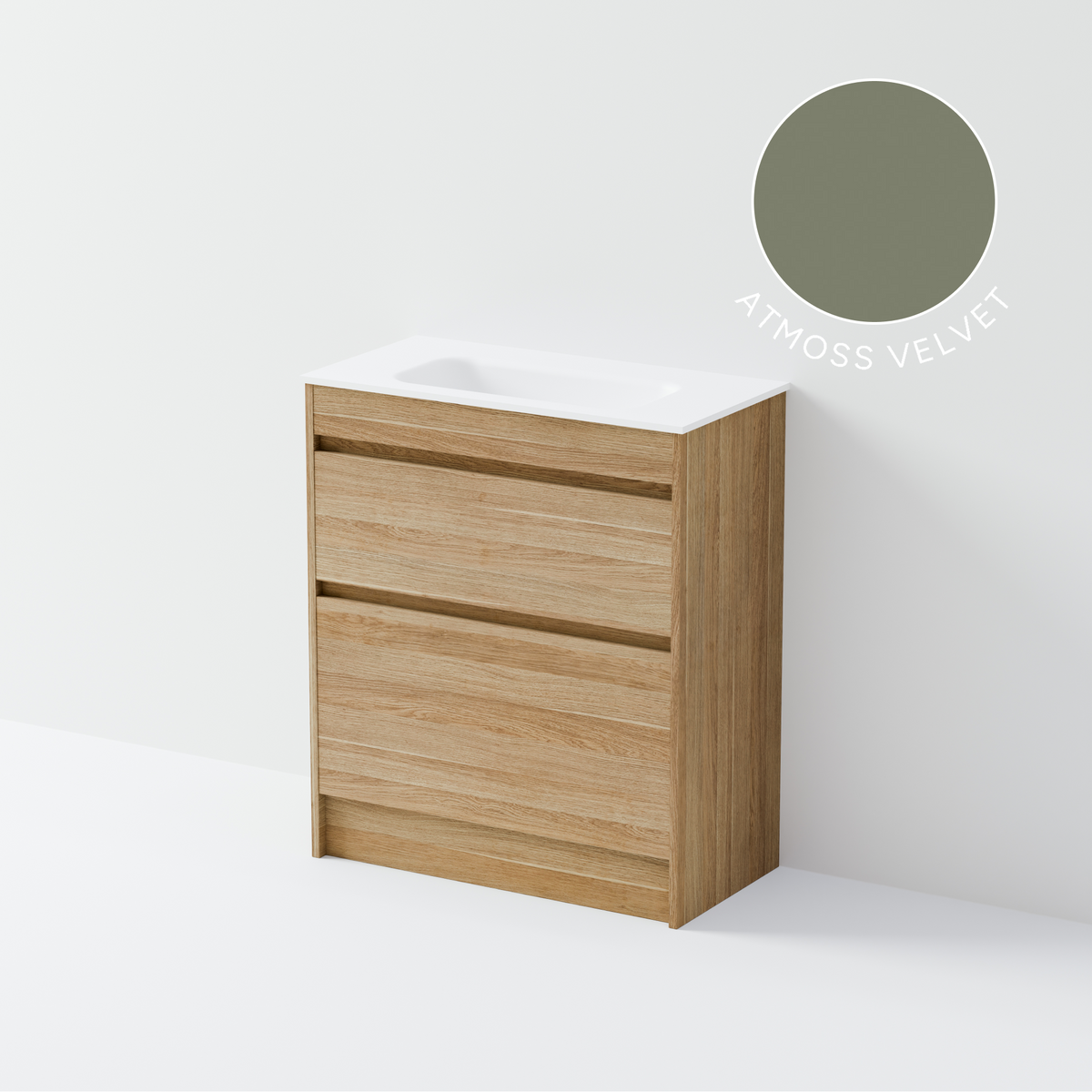 Luxe 750 Slim Floorstanding Vanity | 2 Drawer