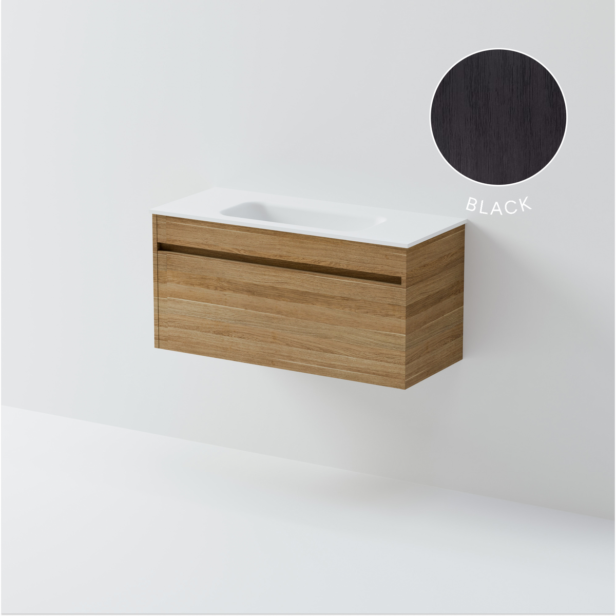 Luxe 900 Slim Wall Hung Vanity | 1 Drawer