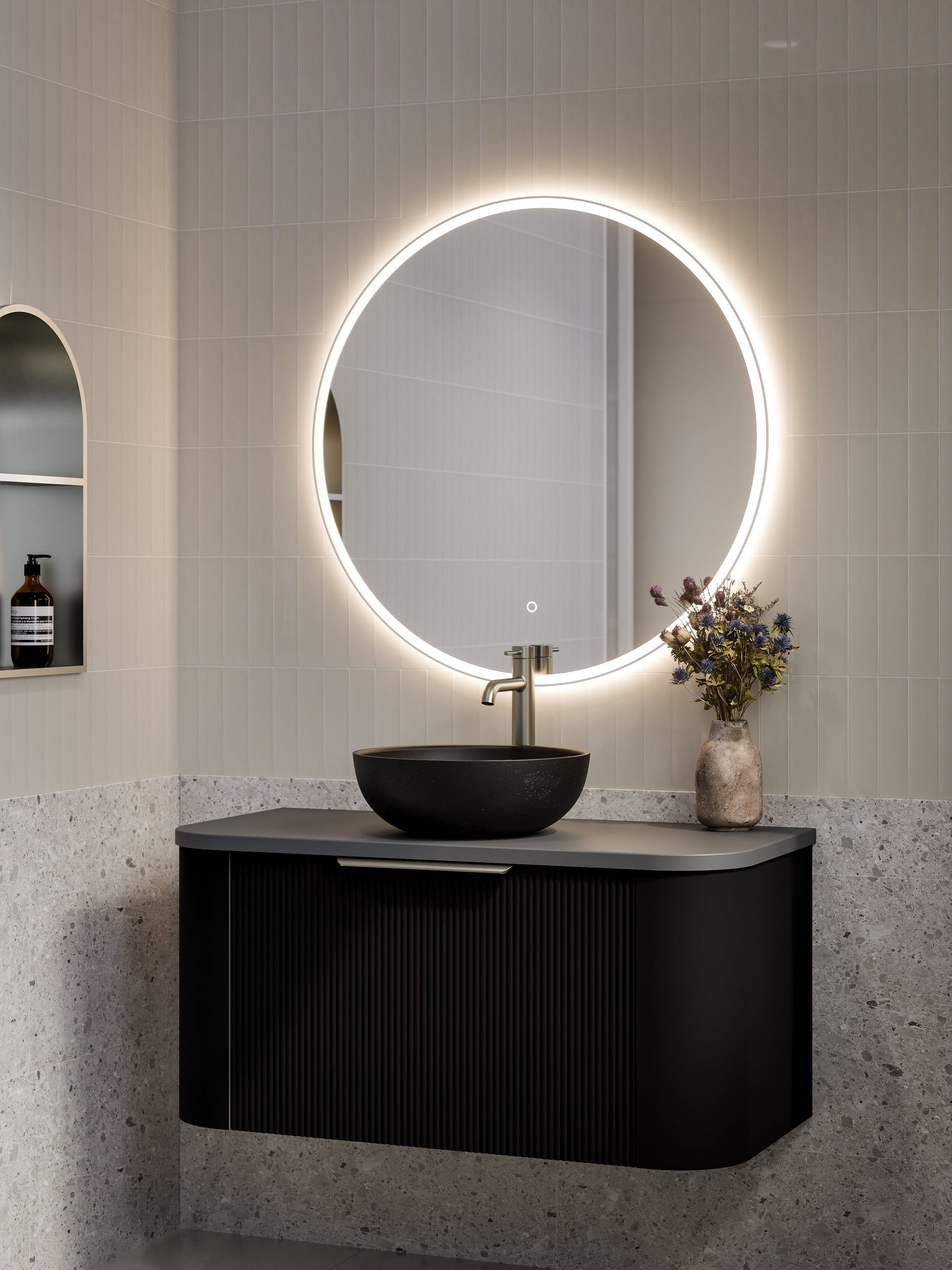 Code Nature 1000 Vanity | Flat Slab Top | Pillar Front
