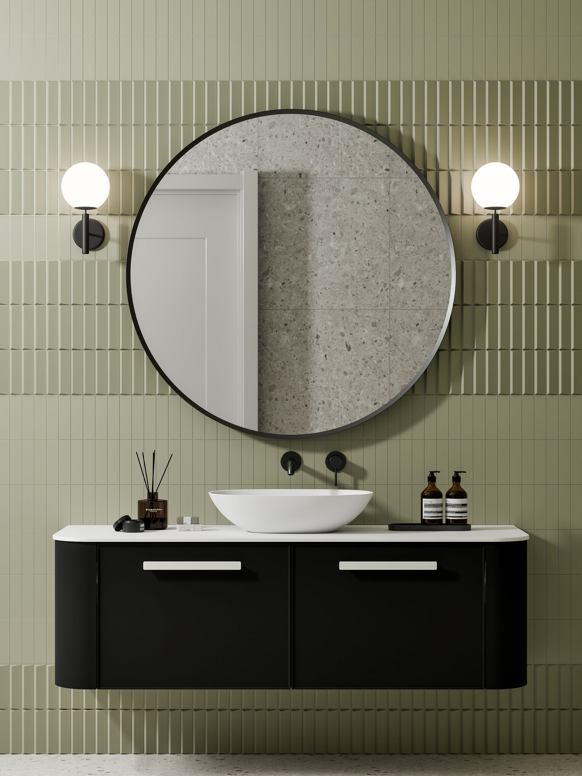 Code Nature 1500 Vanity | Flat Slab Top | Single Sink | Axel Front