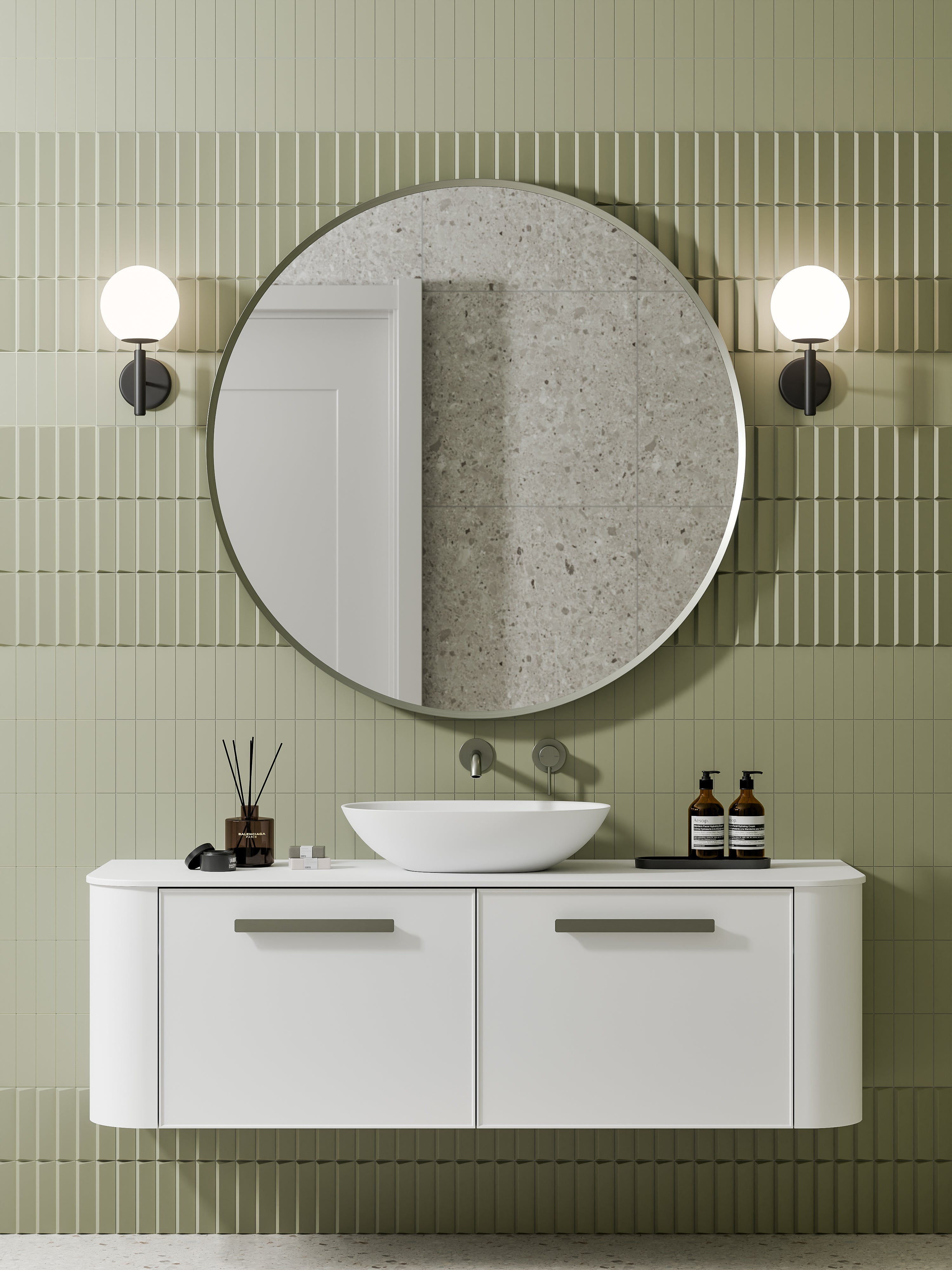 Code Nature 1500 Vanity | Flat Slab Top | Single Sink | Axel Front