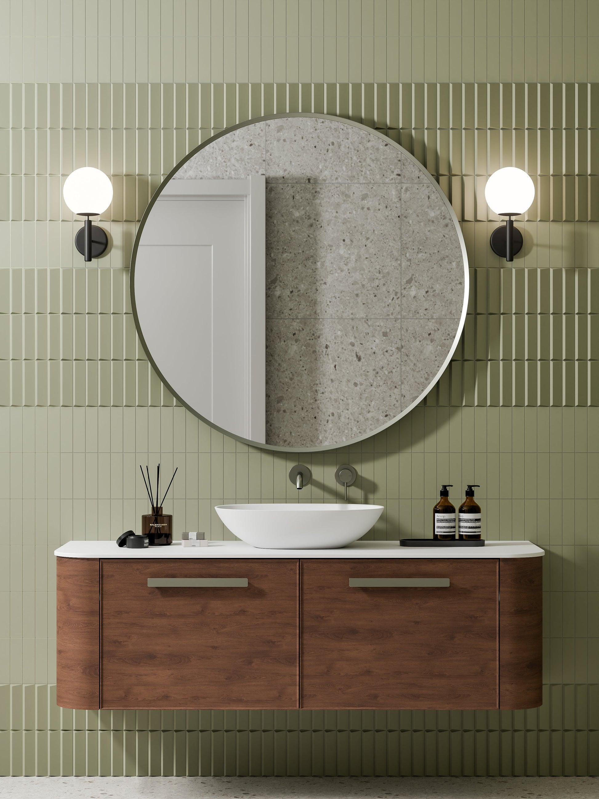 Code Nature 1500 Vanity | Flat Slab Top | Single Sink | Axel Front