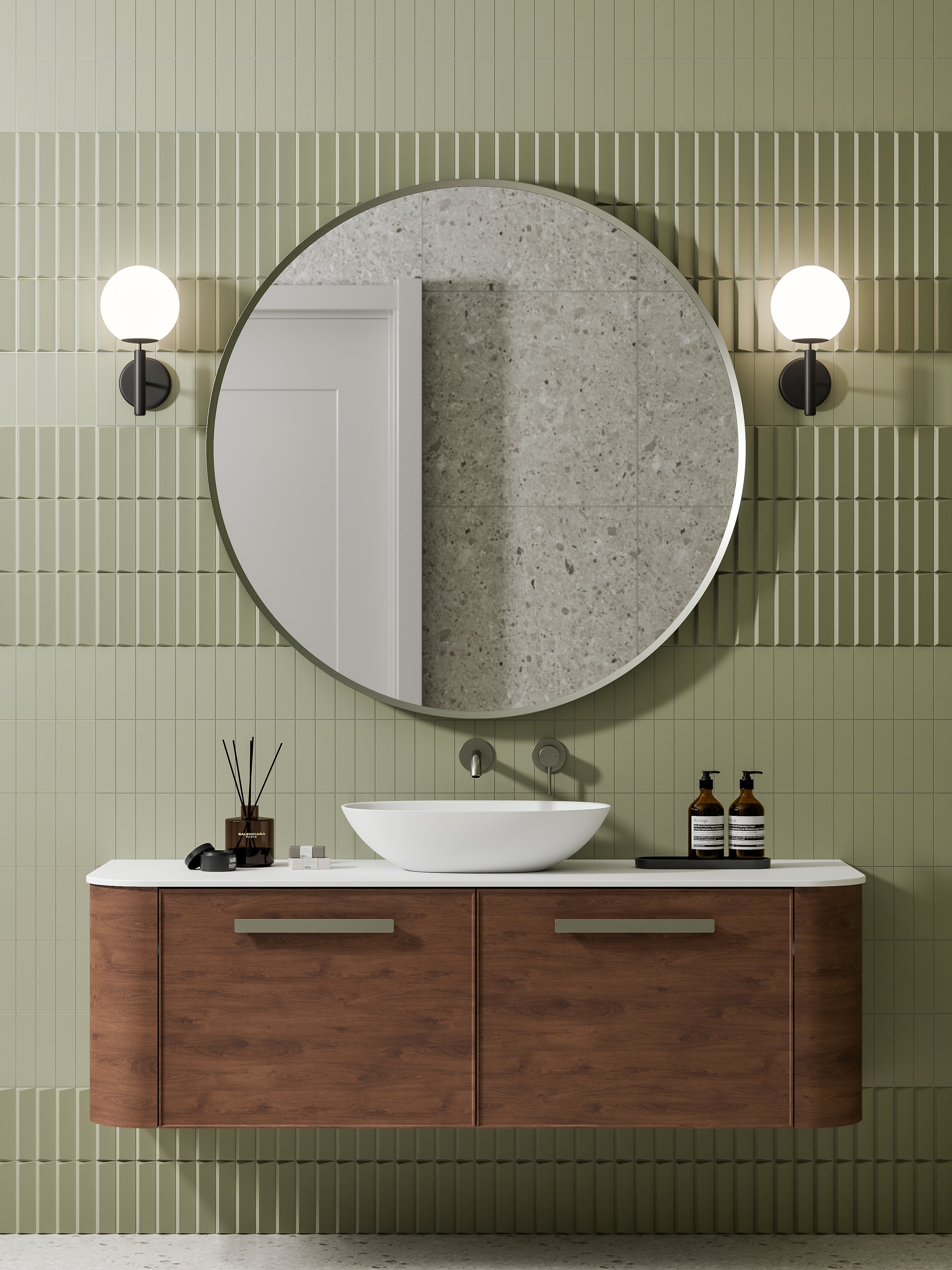 Code Nature 1500 Vanity | Flat Slab Top | Single Sink | Axel Front