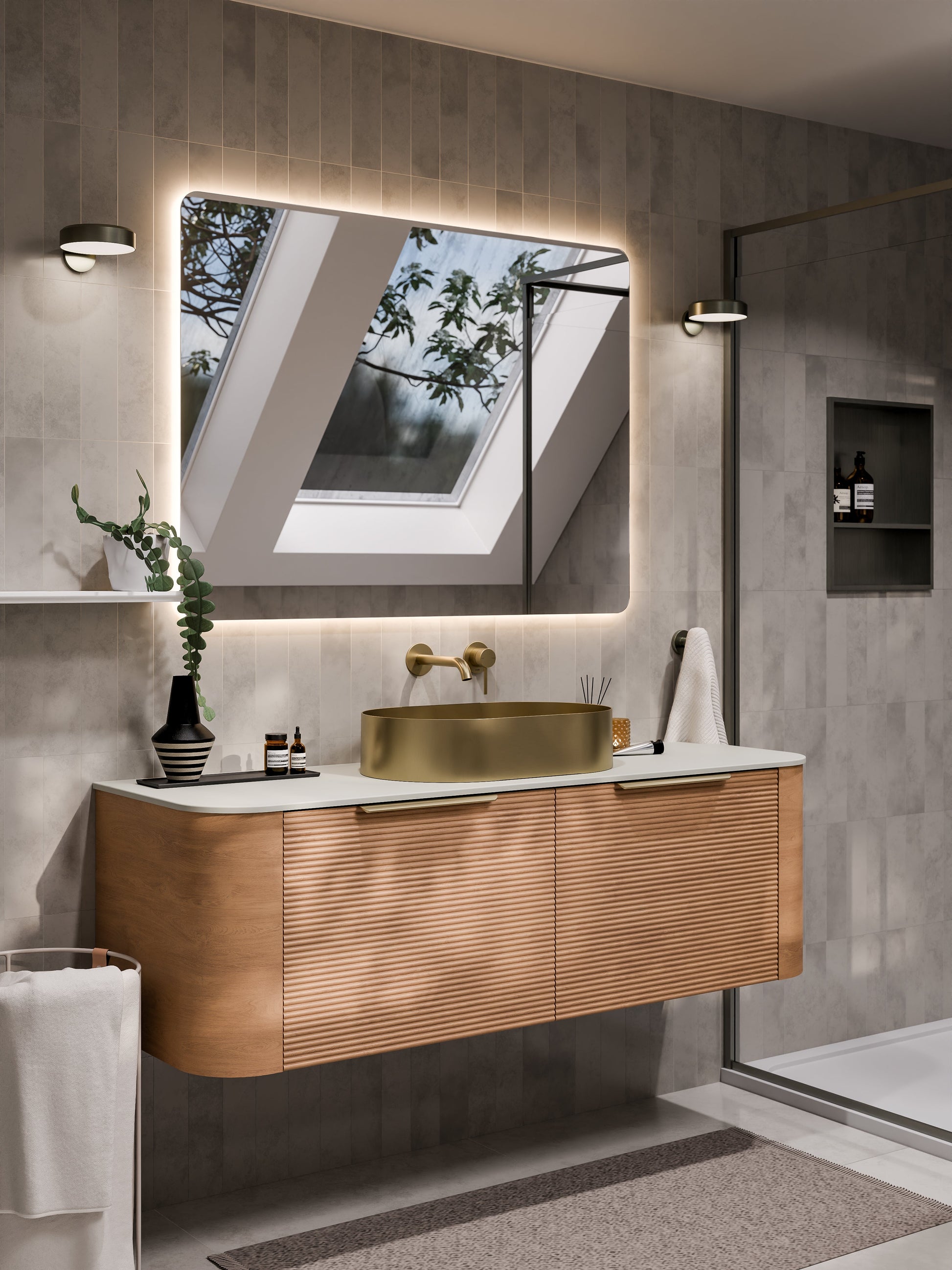 Code Nature 1500 Vanity | Flat Slab Top | Single Sink | Orchard Front