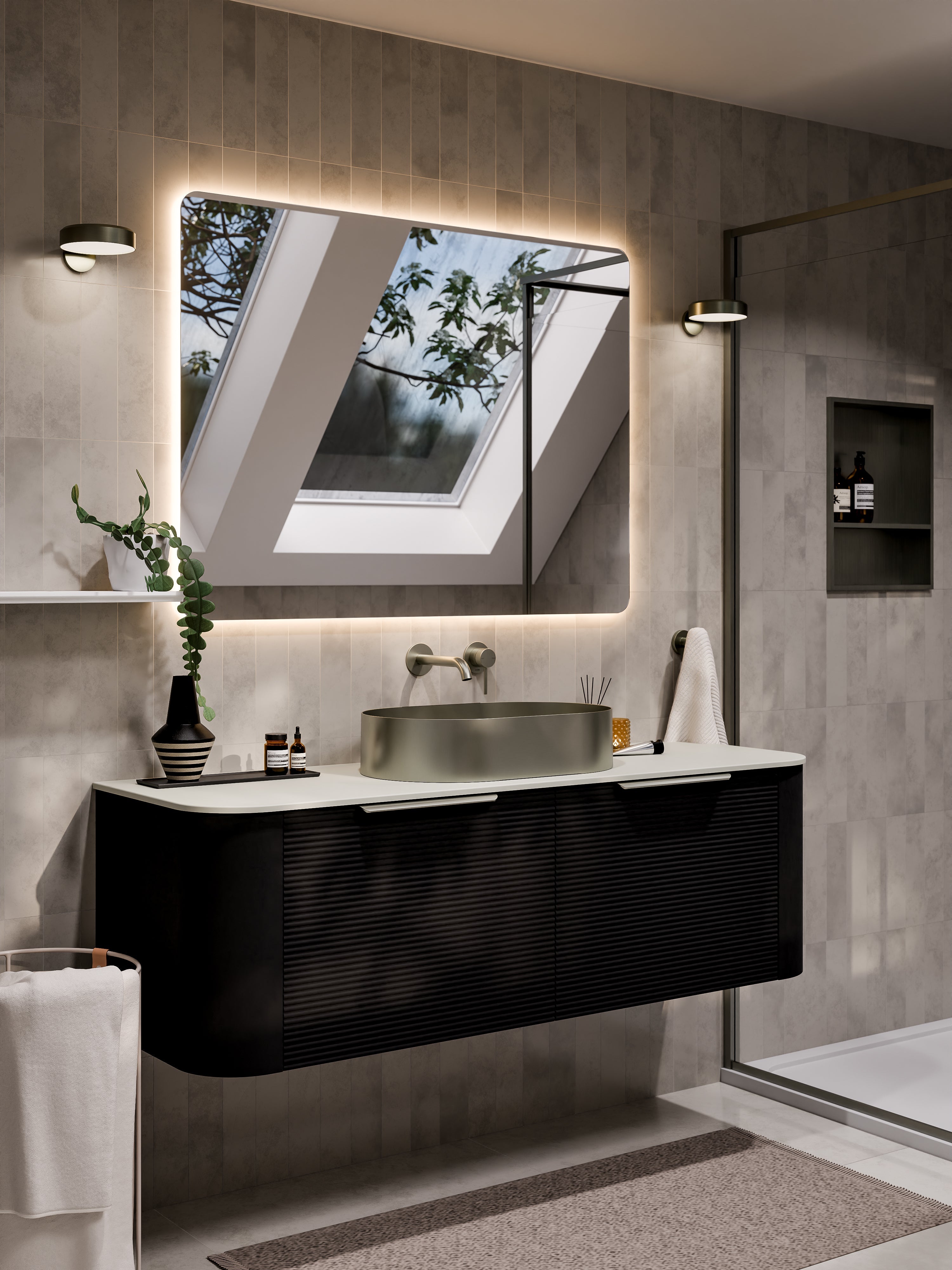 Code Nature 1500 Vanity | Flat Slab Top | Single Sink | Orchard Front