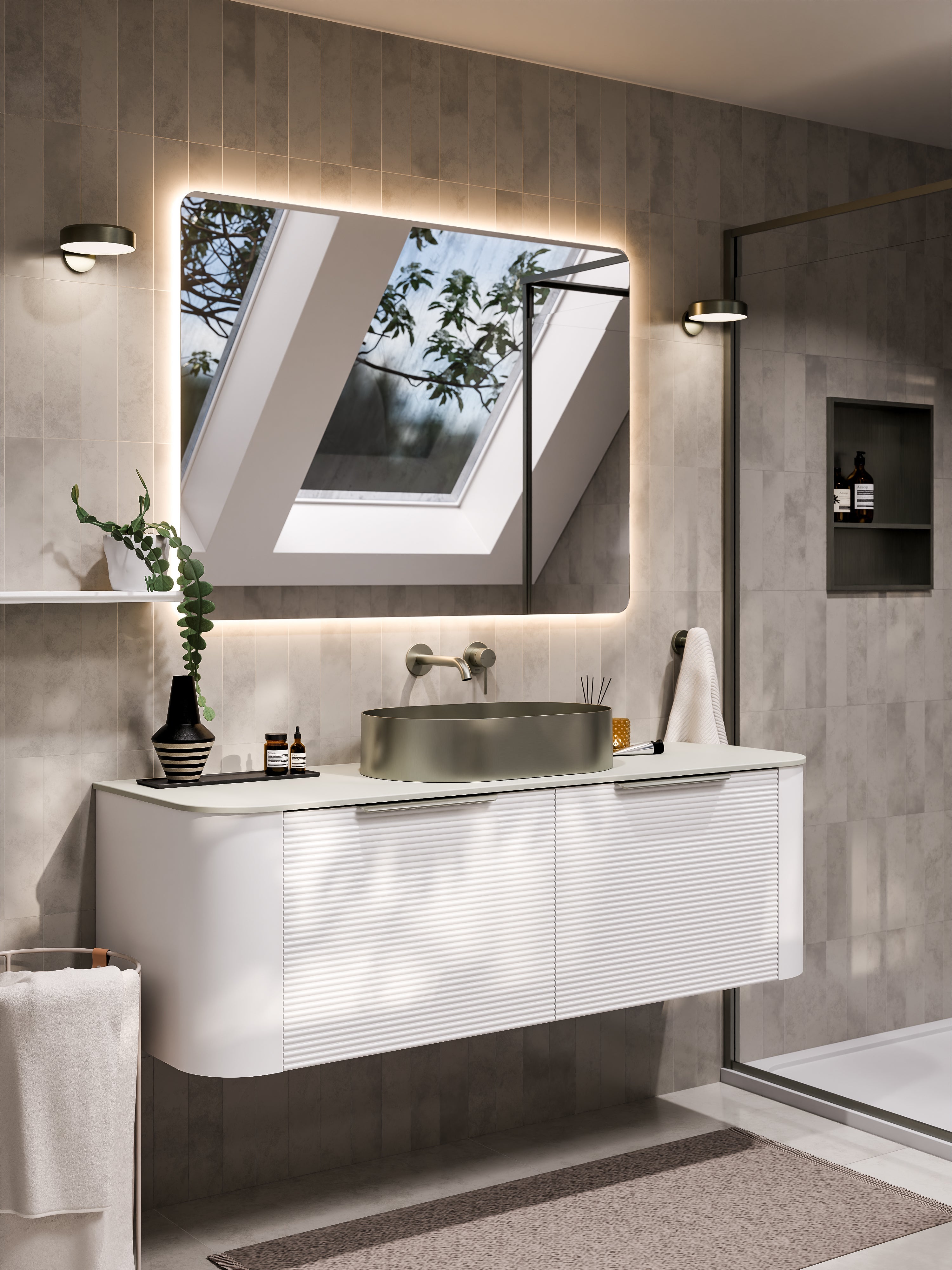 Code Nature 1500 Vanity | Flat Slab Top | Single Sink | Orchard Front