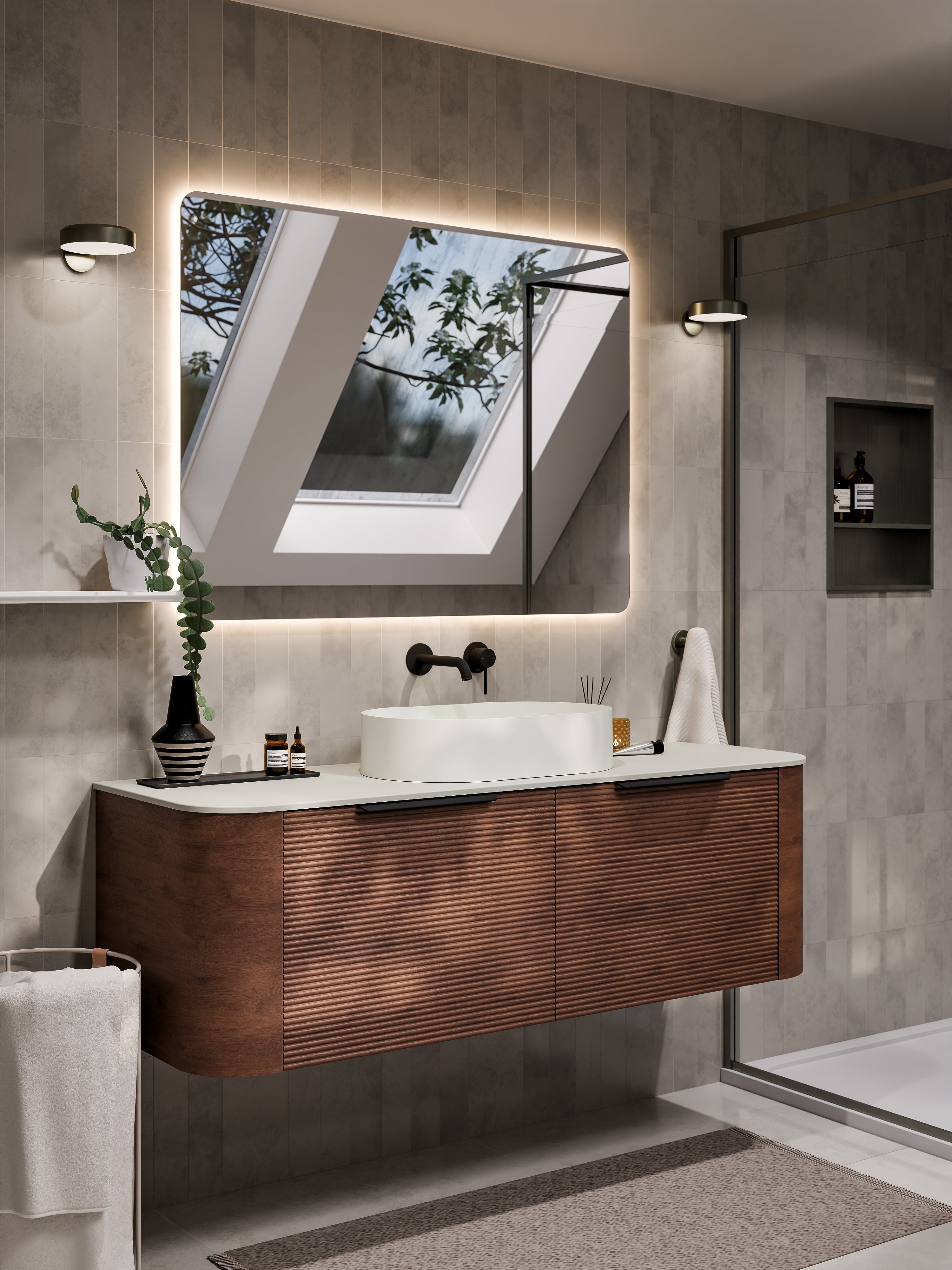 Code Nature 1500 Vanity | Flat Slab Top | Single Sink | Orchard Front