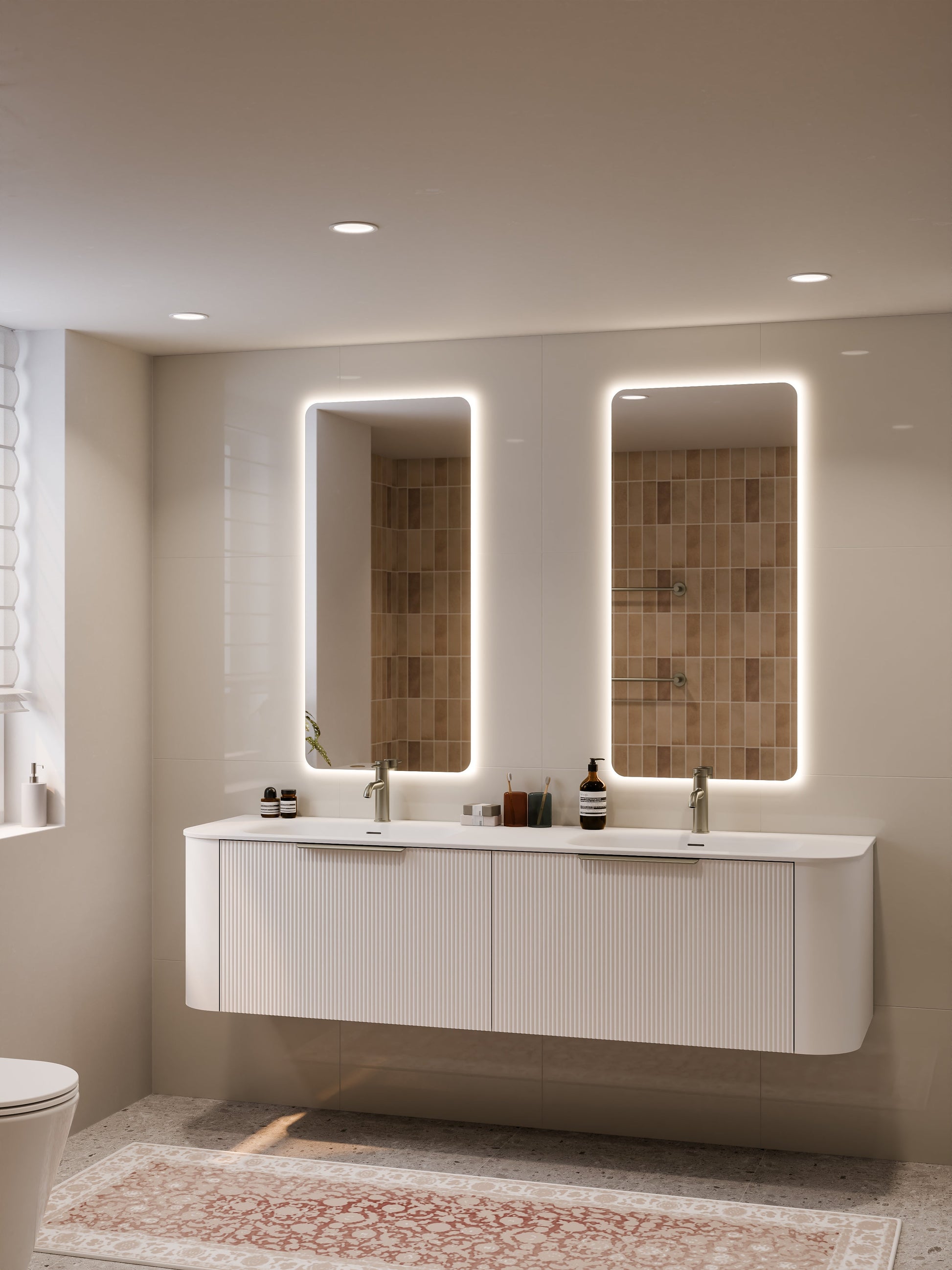 Code Nature 1800 Vanity | Navarra Sink | Pillar Front