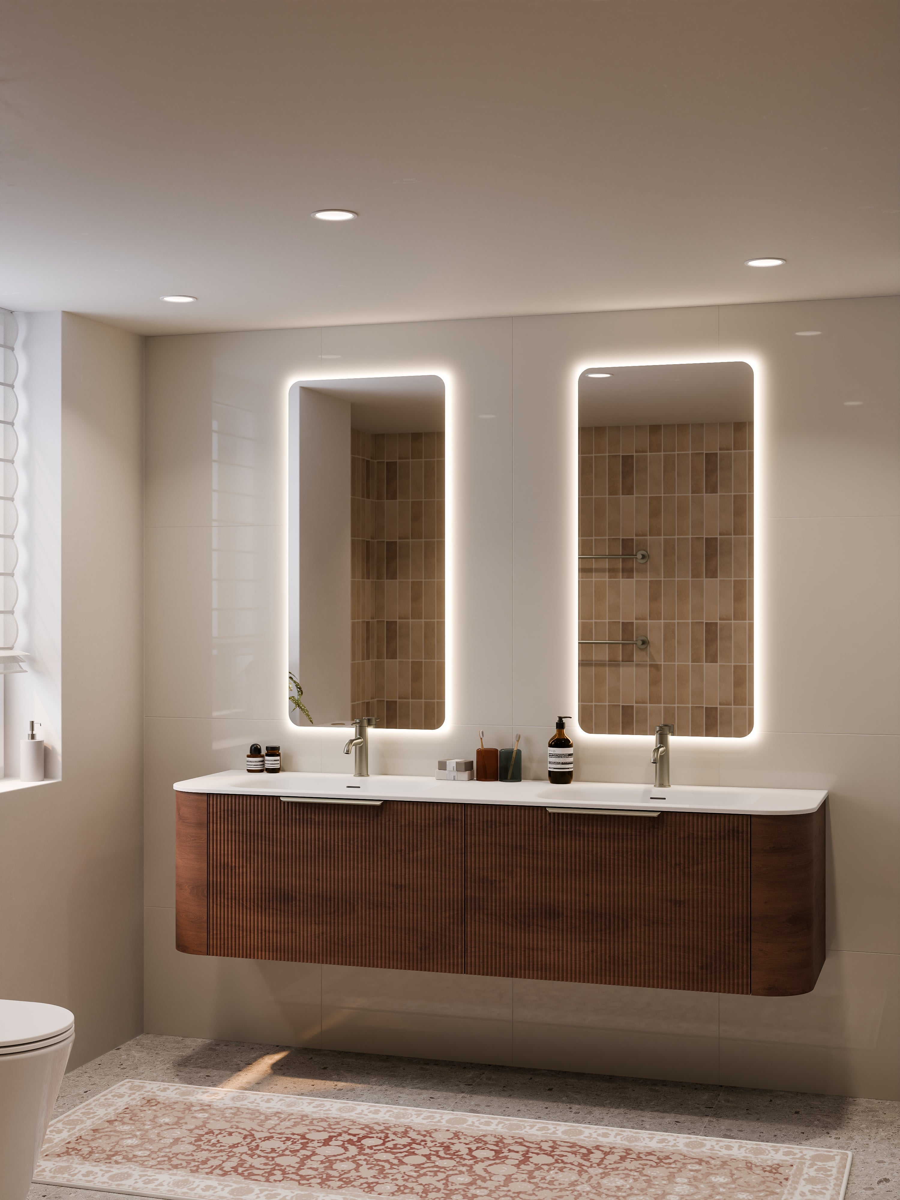 Code Nature 1800 Vanity | Navarra Sink | Pillar Front