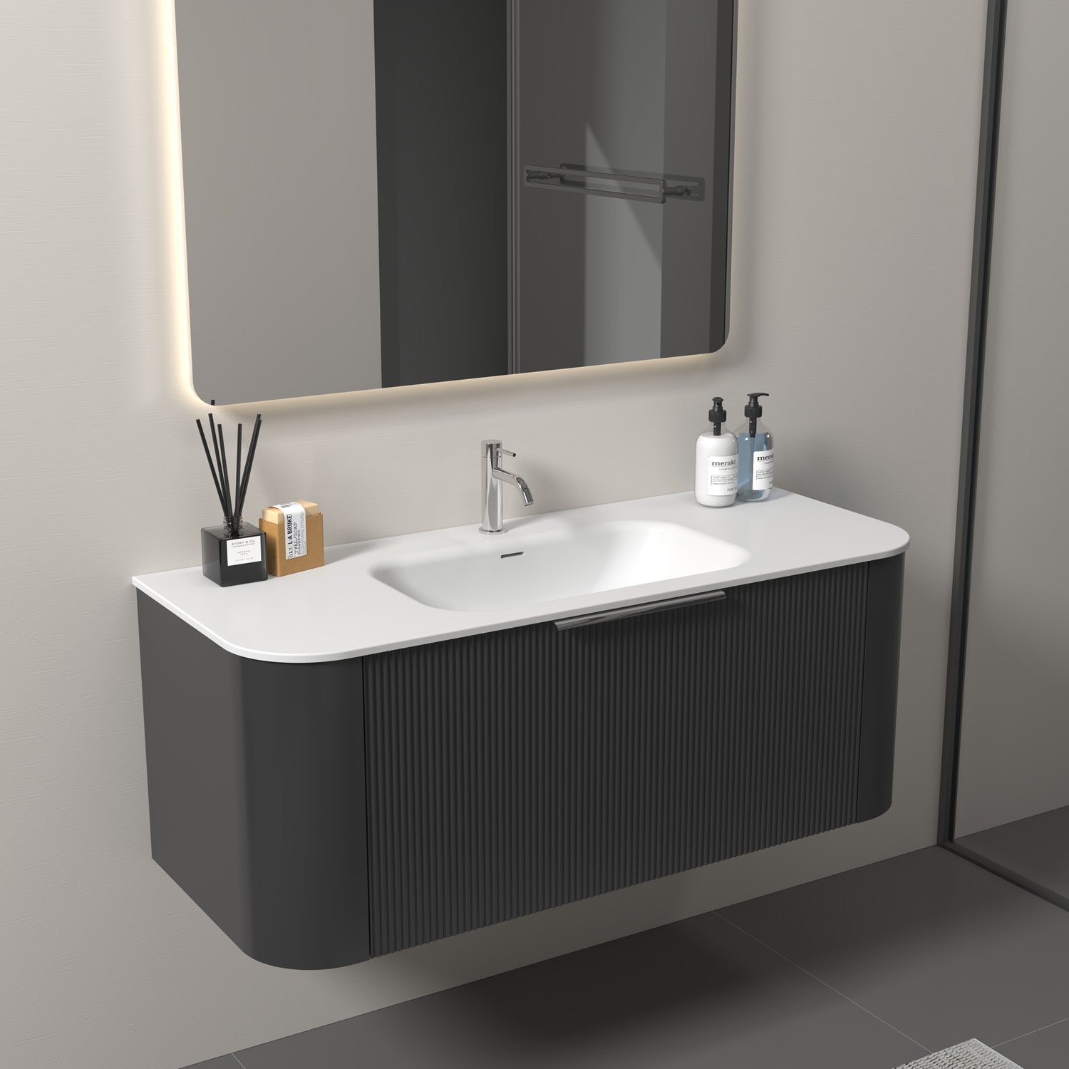 Code Nature 1200 Vanity | Navarra Sink | Pillar Front