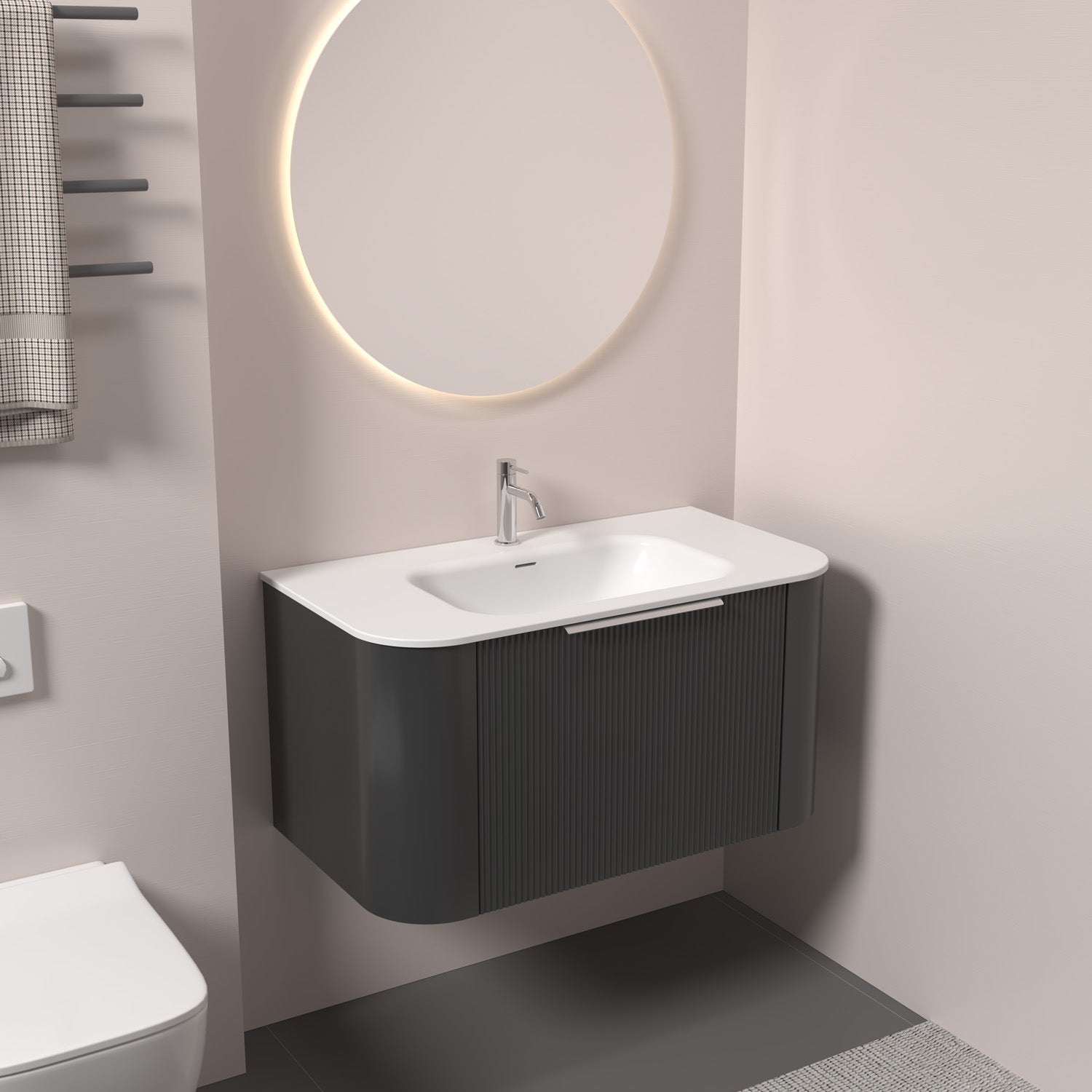 Code Nature 900 Vanity | Navarra Sink | Pillar Front