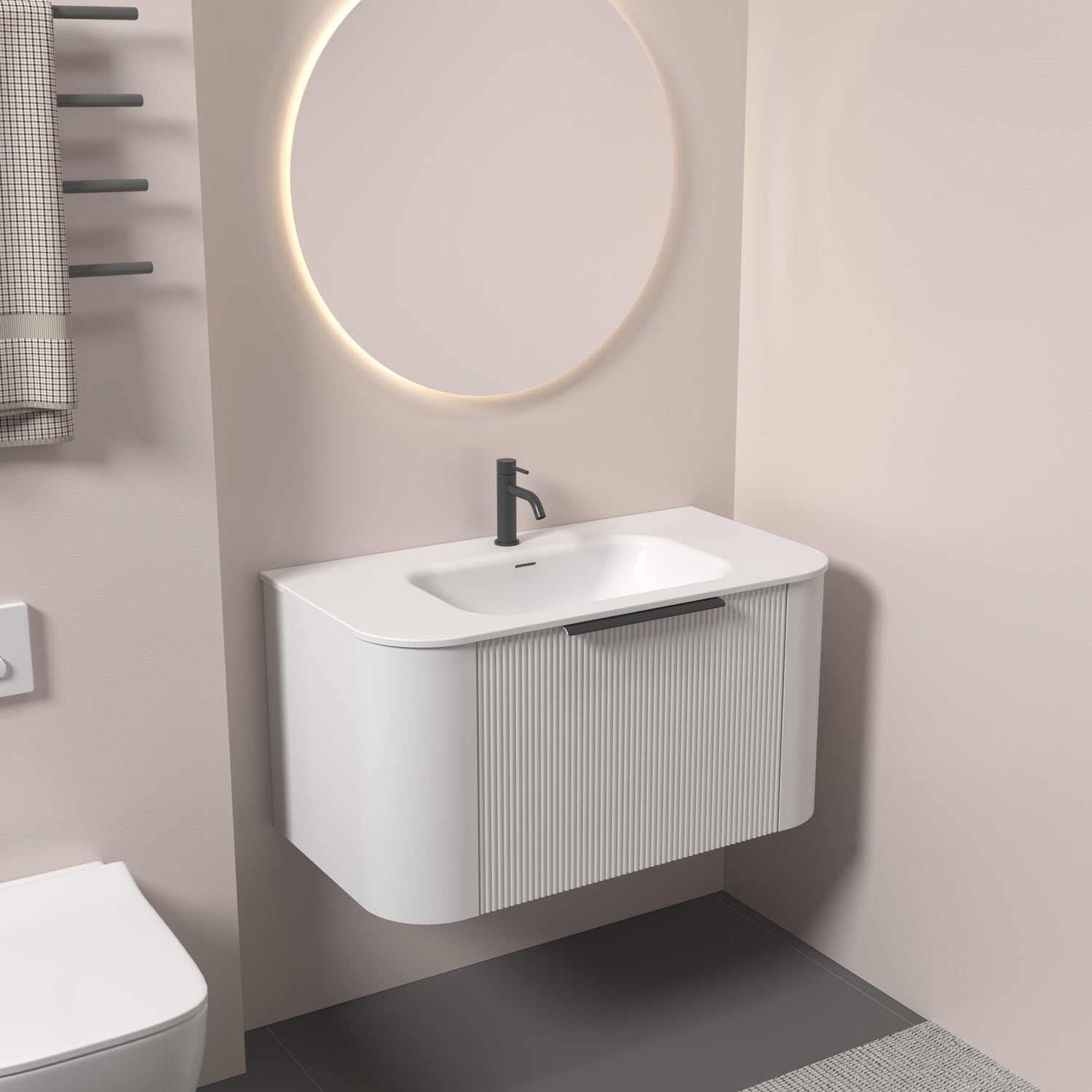 Code Nature 900 Vanity | Navarra Sink | Pillar Front