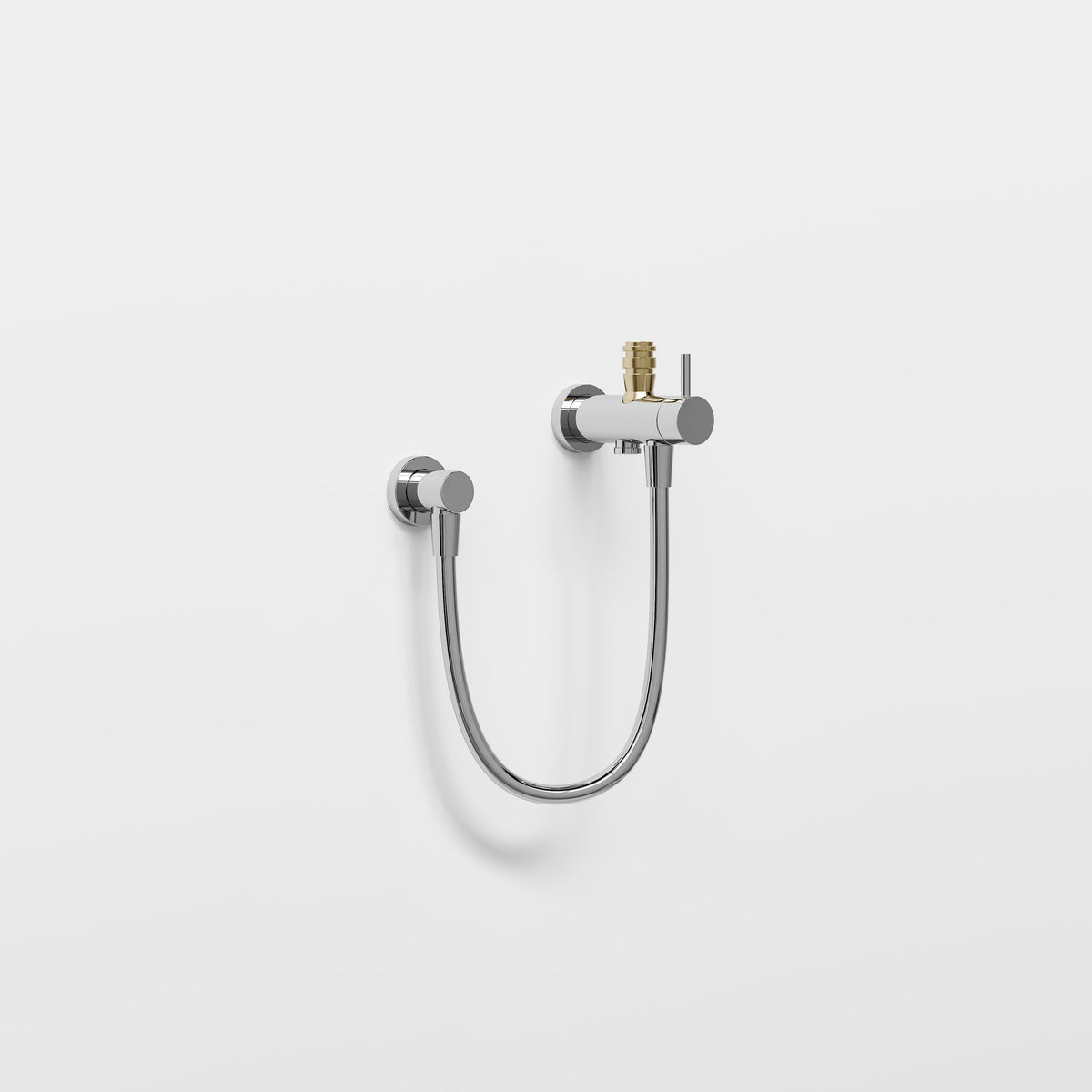 Nature round retrofit shower column with 250mm rainhead, hand shower and elbow kit