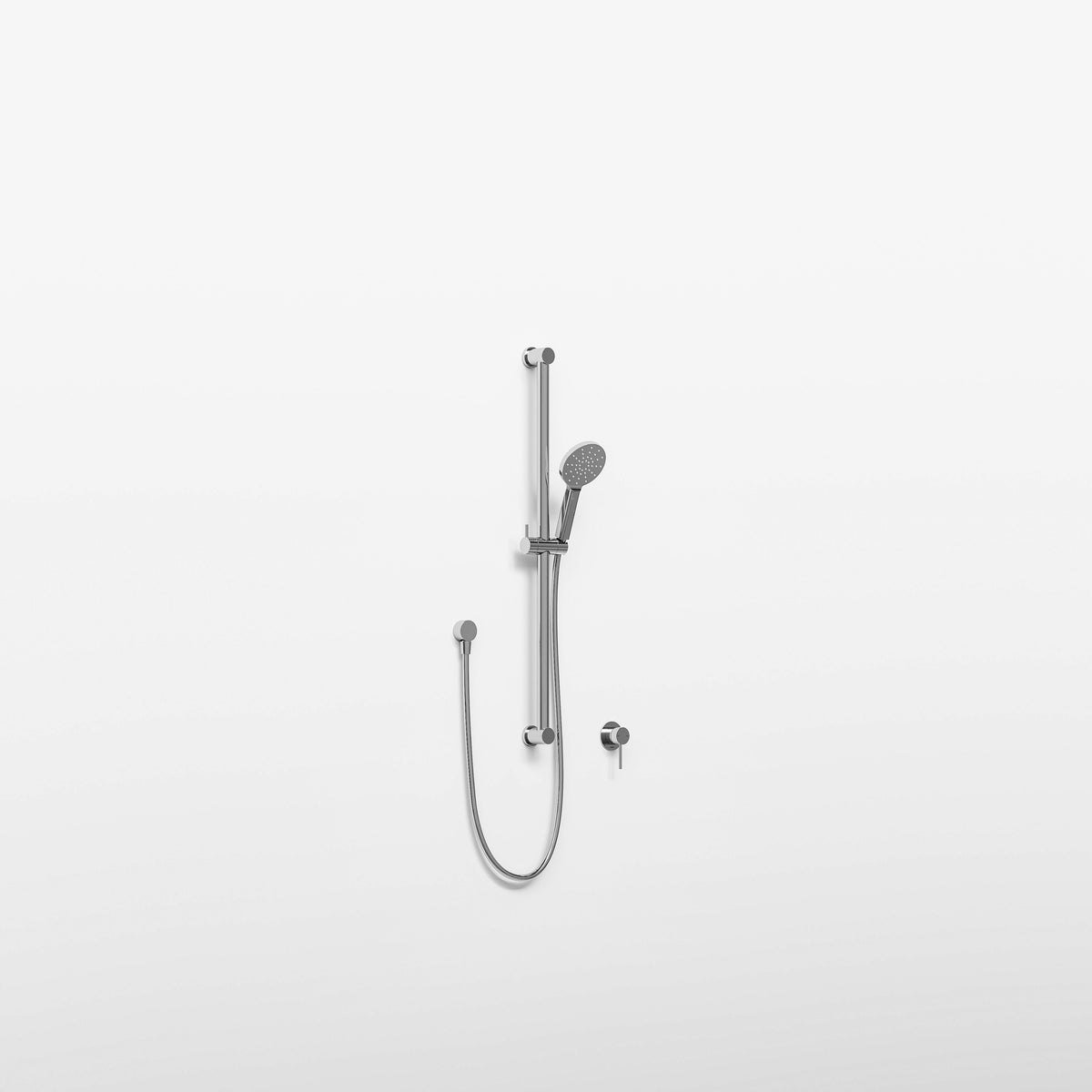 Nature round slide shower rail with 3 function hand shower and smooth hose