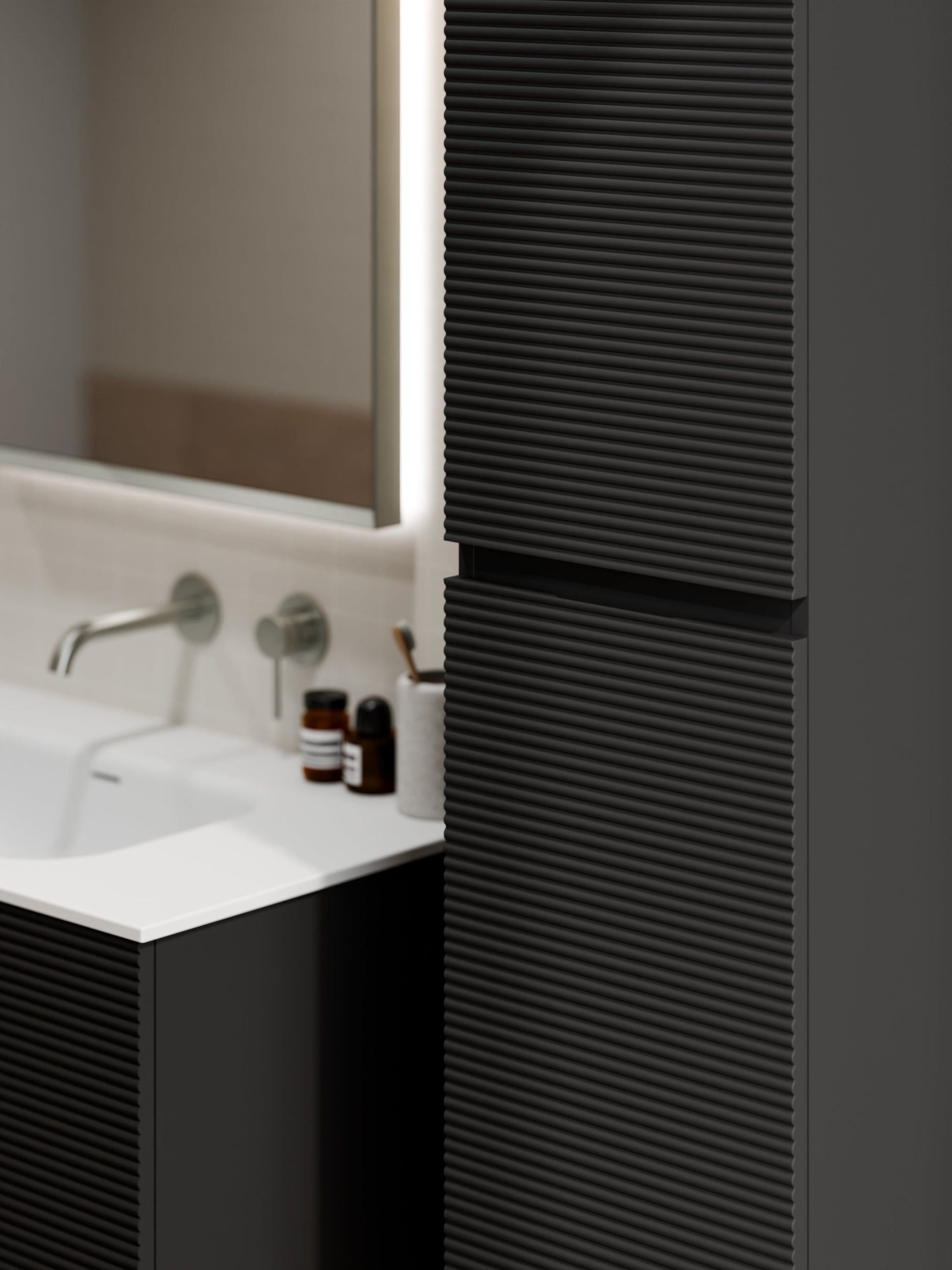 Lineare Tall Bathroom Cabinet | Orchard Front