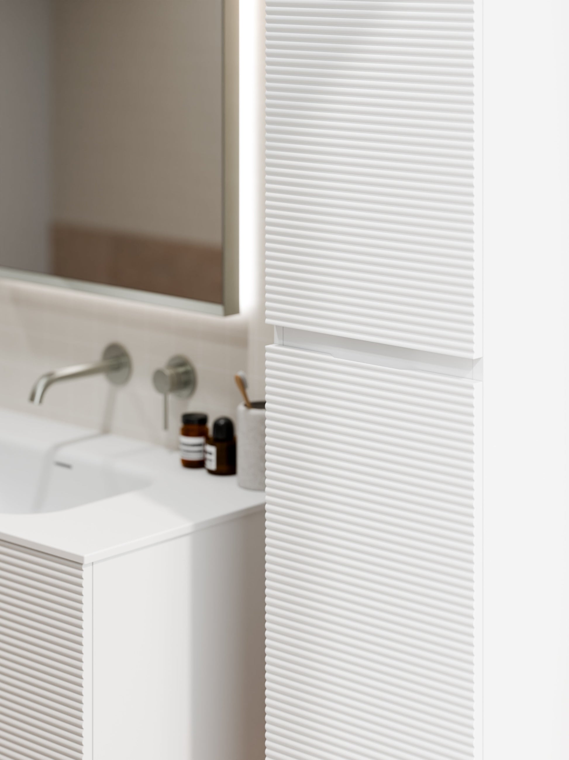 Lineare Tall Bathroom Cabinet | Orchard Front