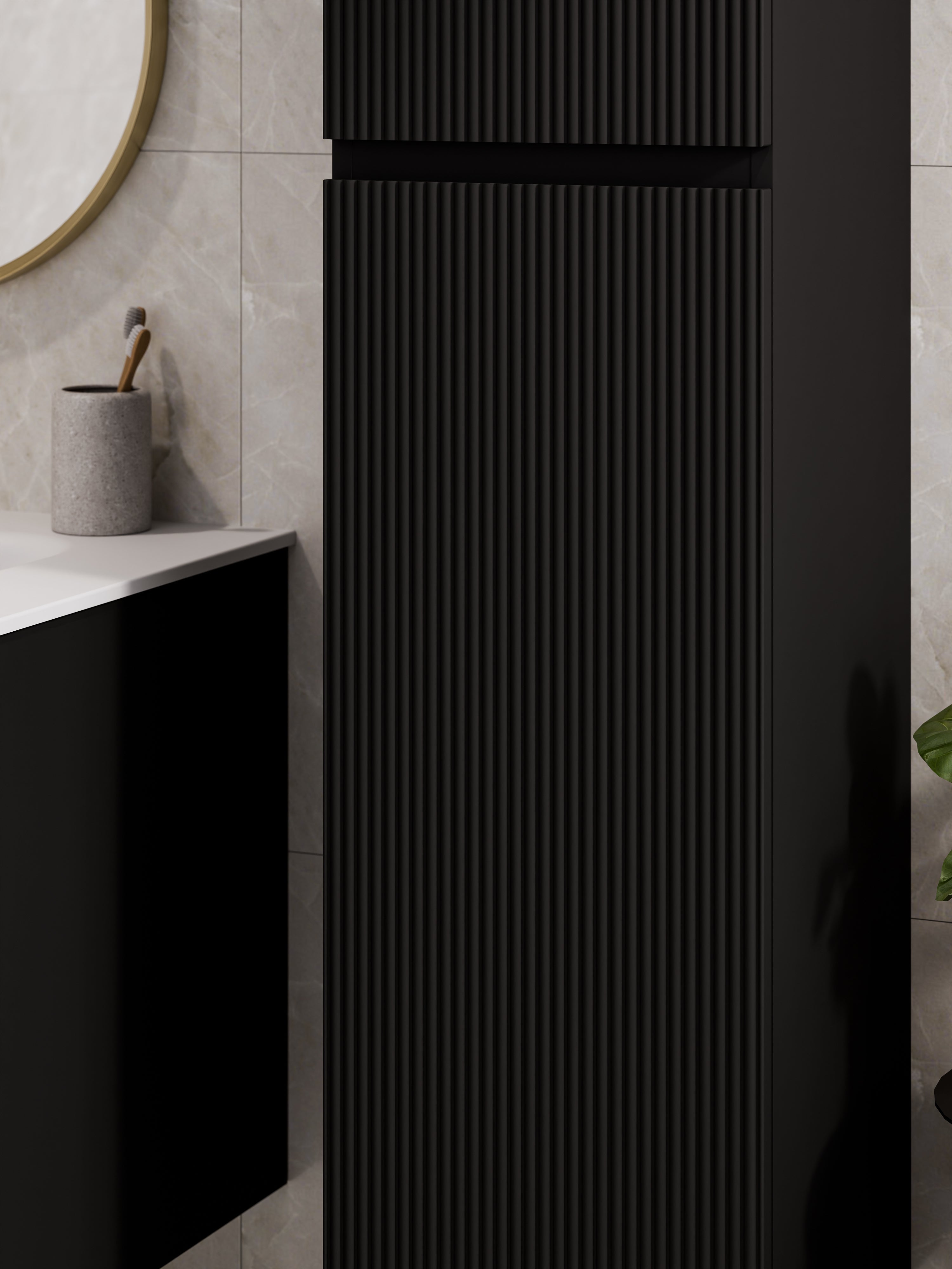 Lineare Tall Bathroom Cabinet | Pillar Front
