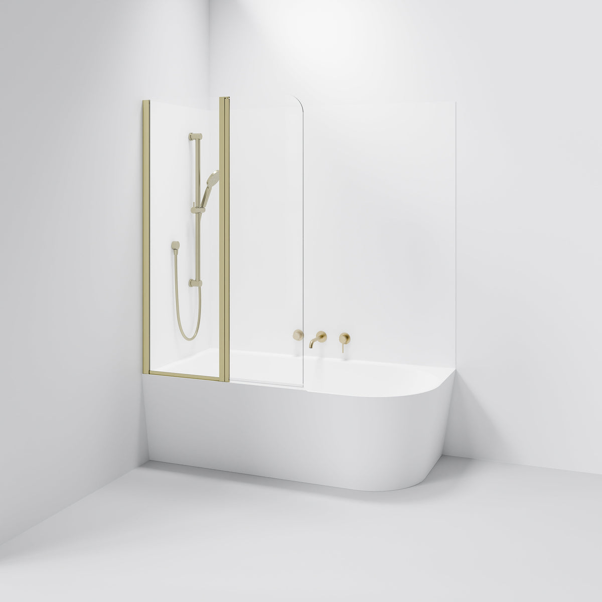 Form Double Panel Bath Screen | 550+450mm