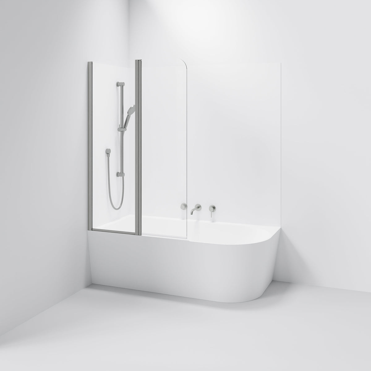 Form Double Panel Bath Screen | 550+450mm