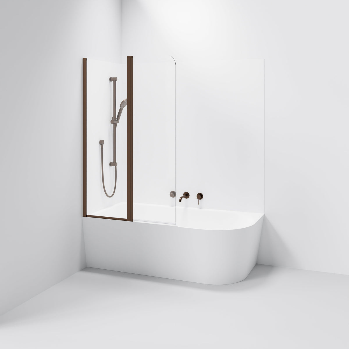 Form Double Panel Bath Screen | 550+450mm