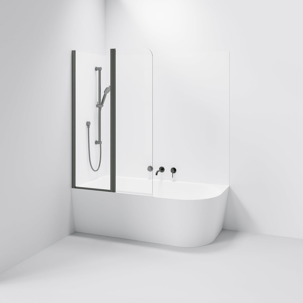 Form Double Panel Bath Screen | 550+450mm