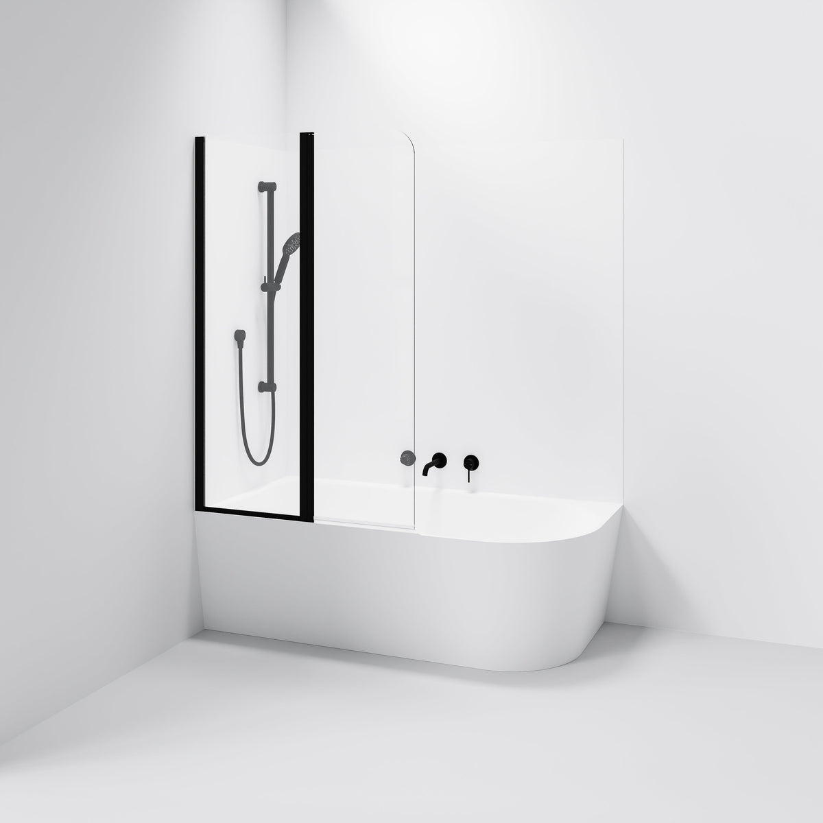 Form Double Panel Bath Screen | 550+450mm