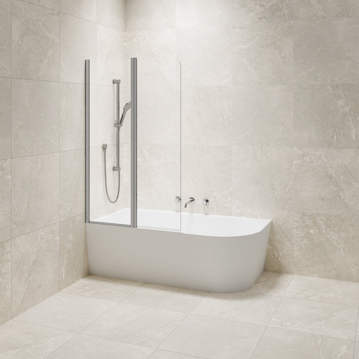Form Double Panel Bath Screen | 550+450mm
