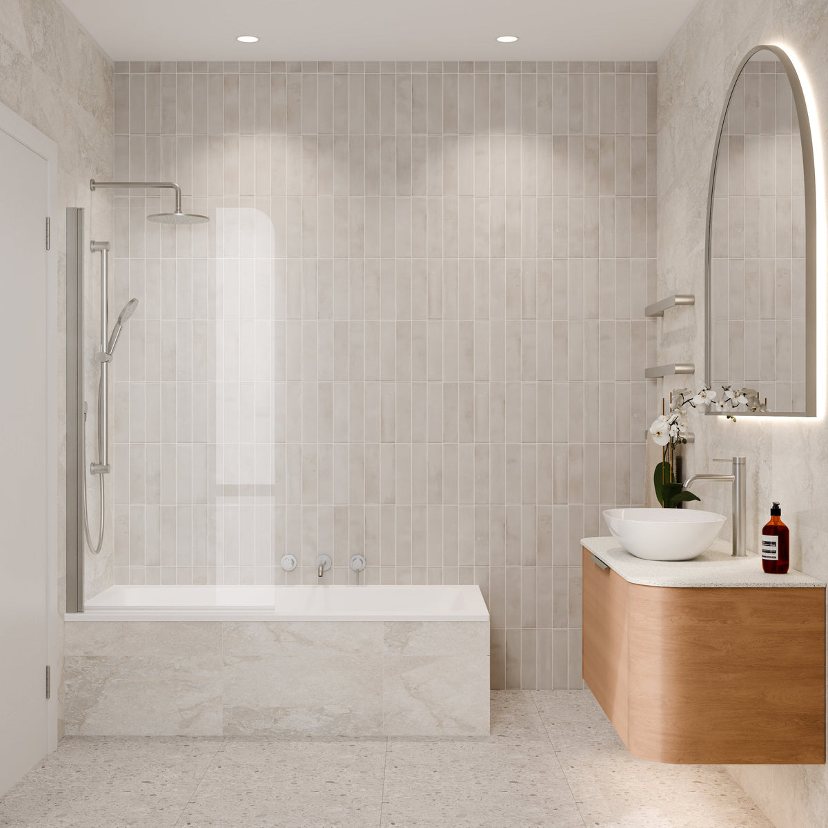 Form Single Bath Screen | 800mm