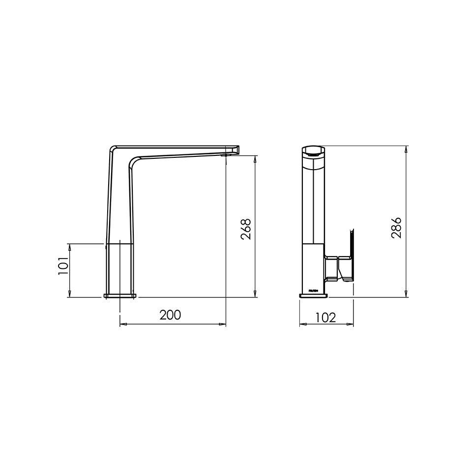 FELTON QUE II SINK MIXER - 3 COLOURS