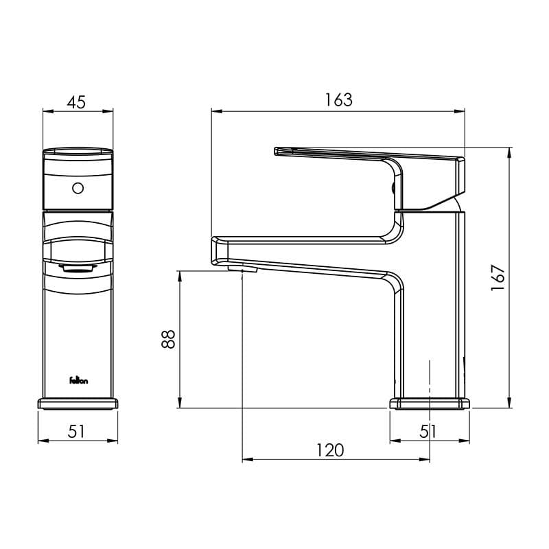 FELTON QUE BASIN MIXER - 3 COLOURS