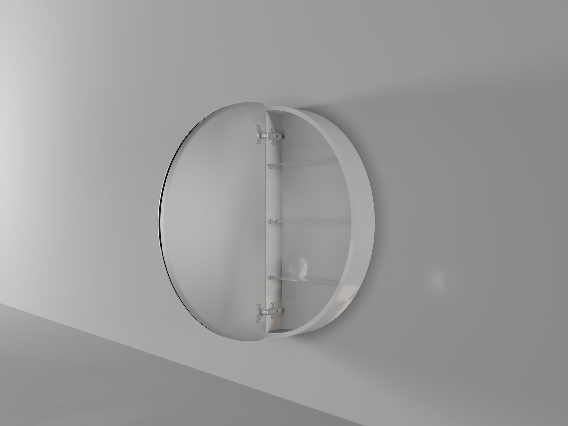 CODE NEO ROUND 850  MIRROR CABINET MATTE WHITE