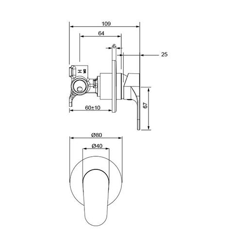 METHVEN GLIDE SHOWER MIXER - 2 COLOURS