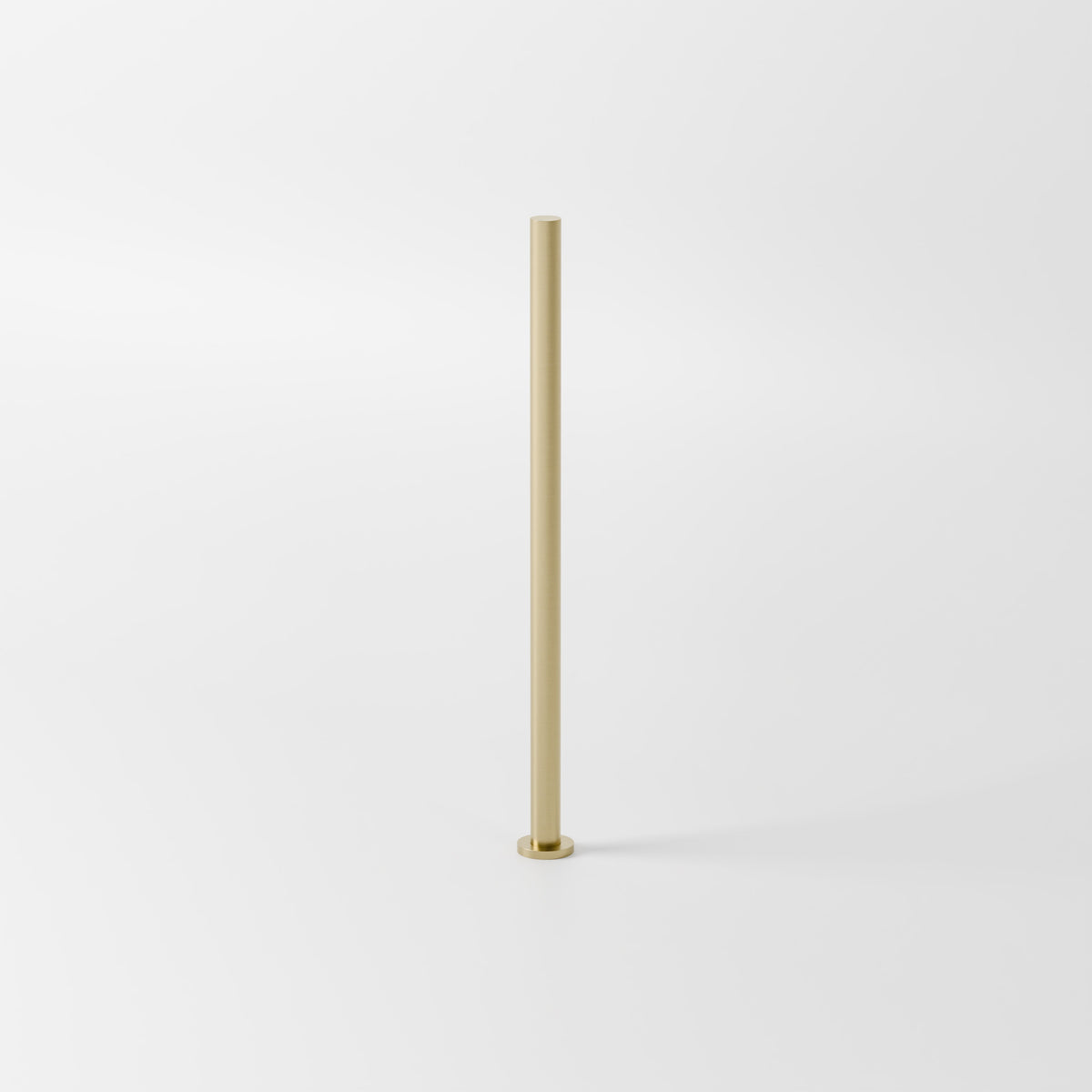 Pure 1100mm floorstanding heated towel rail in brushed brass