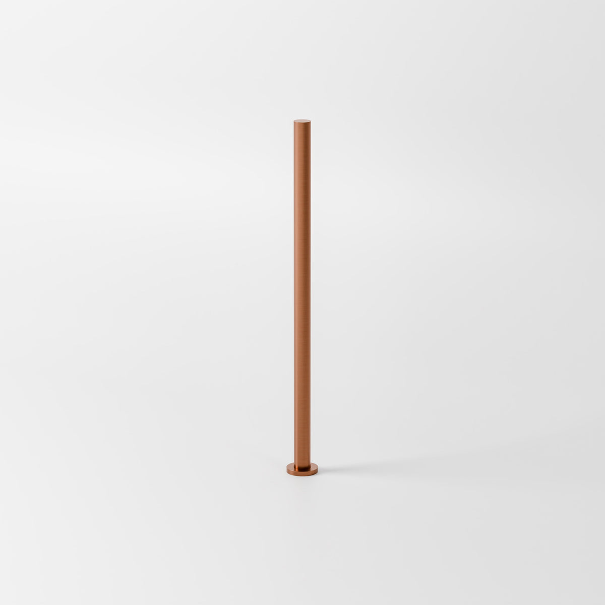 Pure 1100mm floorstanding heated towel rail in brushed brass