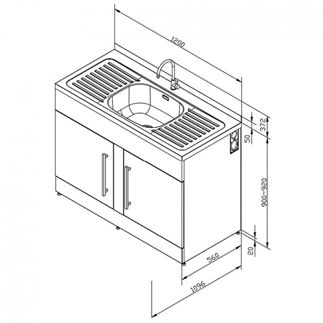 ROBINHOOD LAUNDRY SUPERTUB NEW WORKSTATION ST1200
