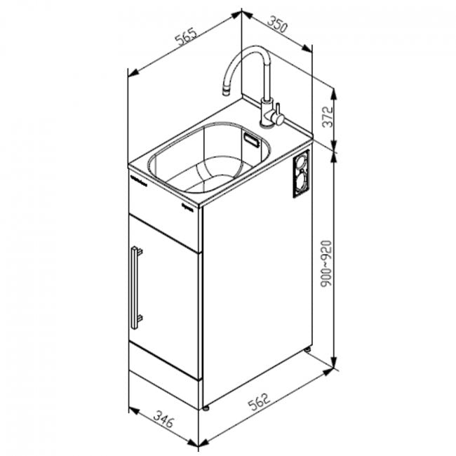 ROBINHOOD SERIES 3 SUPERTUB WITH CUPBOARD STSLIMTAP3