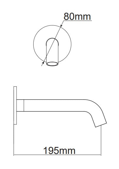VODA STORM BATH SPOUT - 5 COLOURS